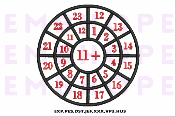 Addition Wheel 11: A Playful Embroidery Design for Learning and Gifting