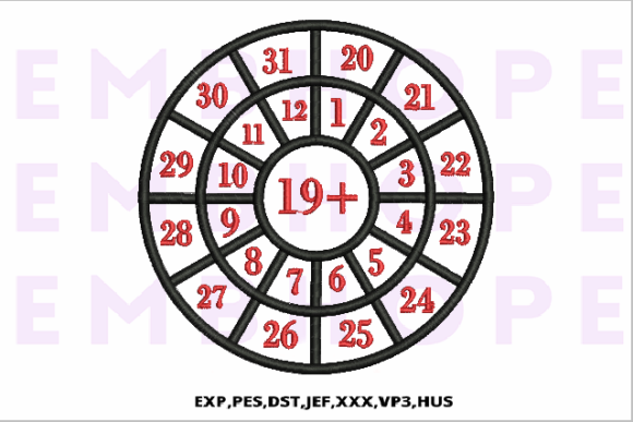 Addition Wheel 19 – A Bright and Engaging Embroidery Design for Craft Fairs