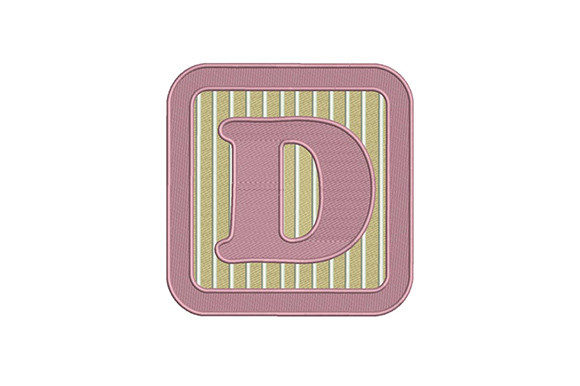 Alphabet D Letter Review for Apparel Embroidery
