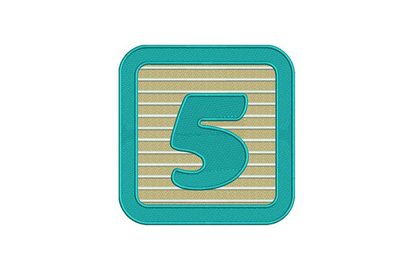 Frame Five Number: A Bold Embroidery Design for Creative Projects