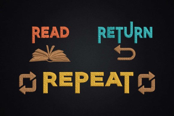 Funny Library Worker Read Return Repeat Review for Handmade Gifts
