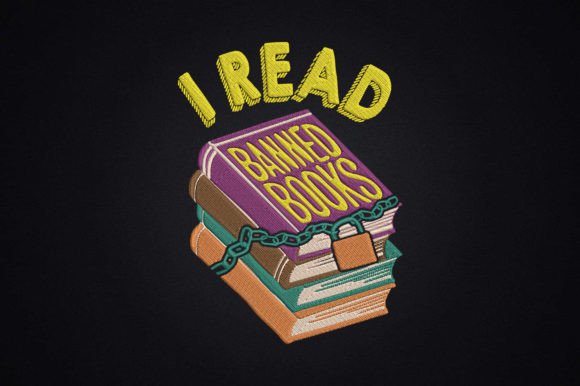 I Read Banned Books Gif for Book Lover: A Must-Have Seasonal Embroidery Design