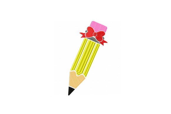 Pencil with Bow: A Versatile Embroidery Design for Seasonal Creations