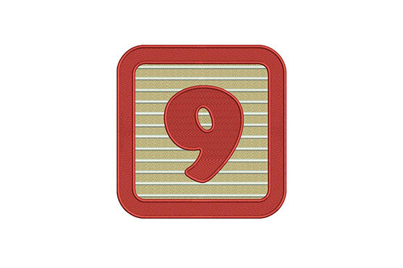 Red Frame Nine Number Embroidery Design Review