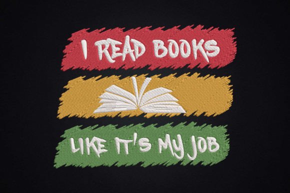 Review: Reading Book Lover Funny Librarian Embroidery Design