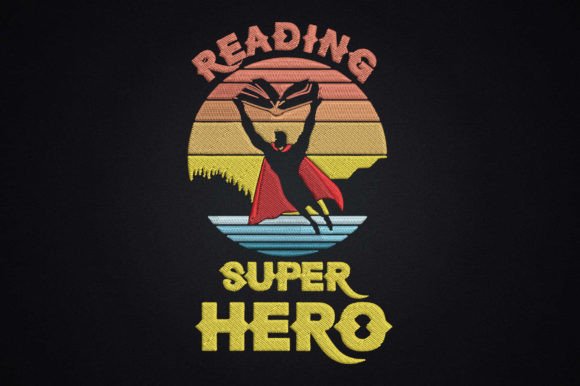 Super Hero Reading Book Embroidery Design Review